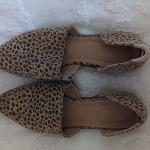 Catherine Malandrino Alaney D'Orsay Flats With Spotted Animal Print Size: 8.5